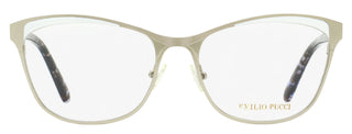 Pucci Sculpted Butterfly Eyeglasses EP5084 016 Palladium/Blue Havana 53mm