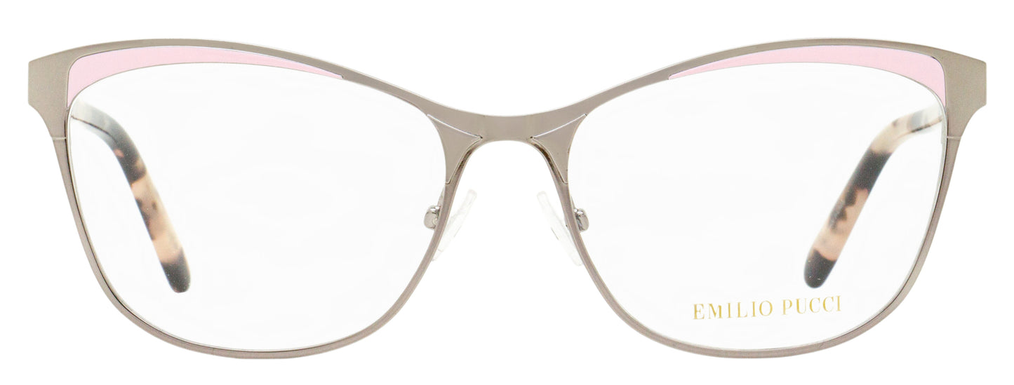 Pucci Sculpted Butterfly Eyeglasses EP5084 020 Ruthenium/Rose Havana 53mm