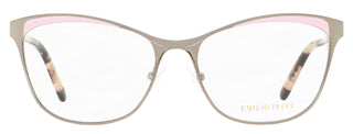 Pucci Sculpted Butterfly Eyeglasses EP5084 020 Ruthenium/Rose Havana 53mm