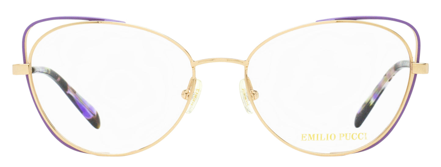 Pucci Floating Oval Eyeglasses EP5141 028 Gold/Violet 54mm