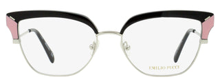 Pucci Geometric Butterfly Eyeglasses EP5147 005 Black/Palladium 55mm