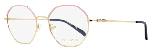 Pucci Slim Geometric Eyeglasses EP5169 028 Gold/Rose 54mm