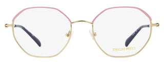 Pucci Slim Geometric Eyeglasses EP5169 028 Gold/Rose 54mm