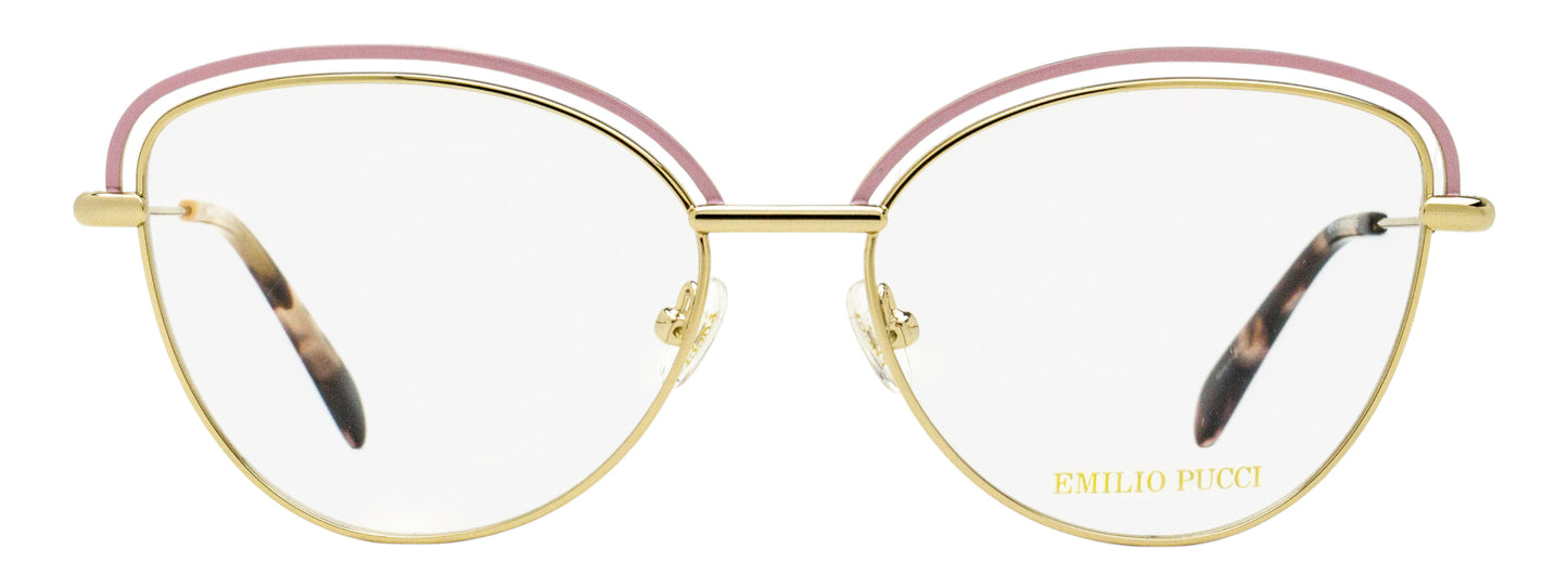 Pucci Refined Butterfly Eyeglasses EP5170 074 Gold/Rose 55mm