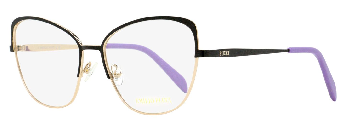 Pucci Slim Butterfly Eyeglasses EP5188 005 Gold/Black 56mm