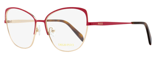 Pucci Slim Butterfly Eyeglasses EP5188 068 Gold/Red 56mm