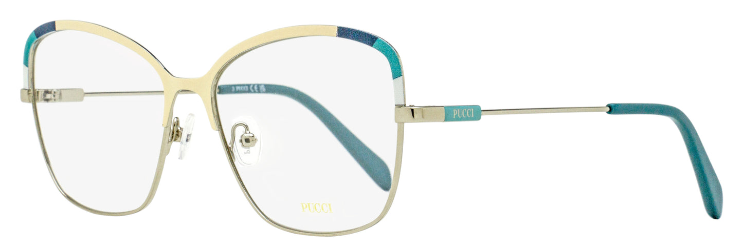 Pucci Color Block Eyeglasses EP5202 024 Palladium/Teal 55mm