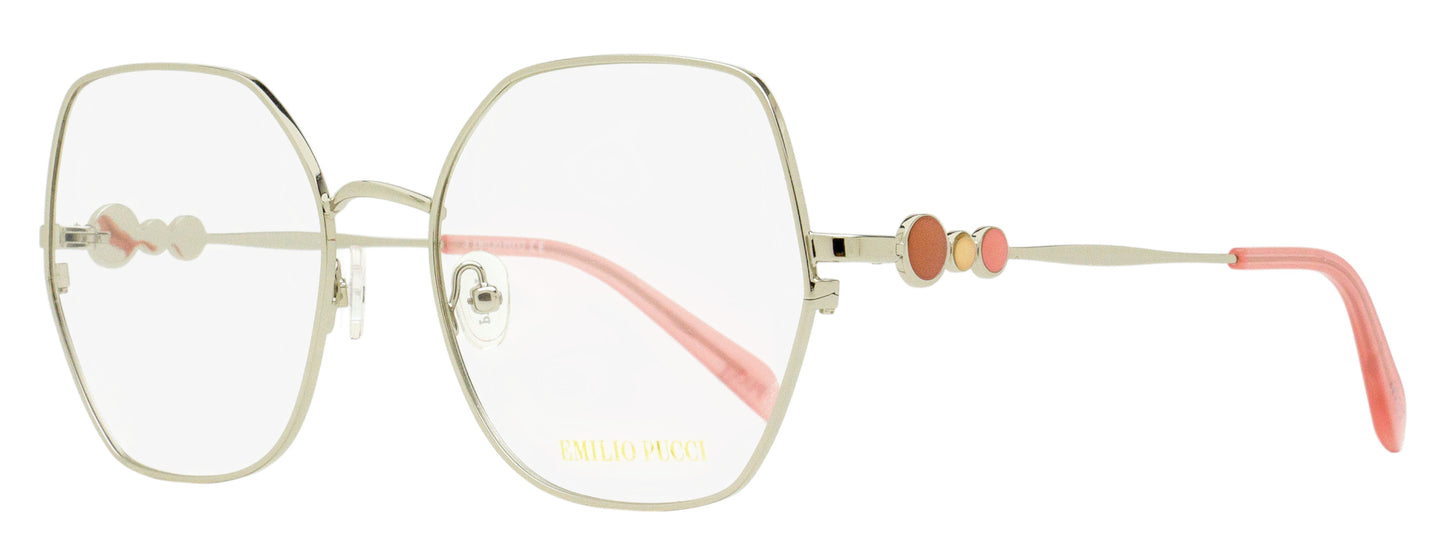 Pucci Oversized Octagonal Eyeglasses EP5204 016 Palladium/Pink 55mm