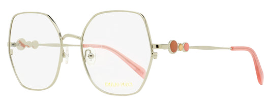 Pucci Oversized Octagonal Eyeglasses EP5204 016 Palladium/Pink 55mm