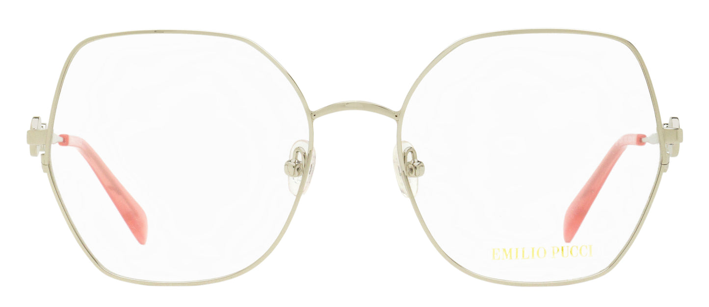Pucci Oversized Octagonal Eyeglasses EP5204 016 Palladium/Pink 55mm