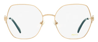 Pucci Oversized Octagonal Eyeglasses EP5204 028 Gold/Teal 55mm