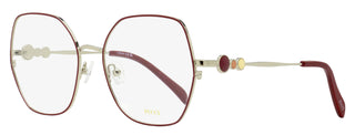 Pucci Oversized Octagonal Eyeglasses EP5204 068 Ruthenium/Burgundy 55mm