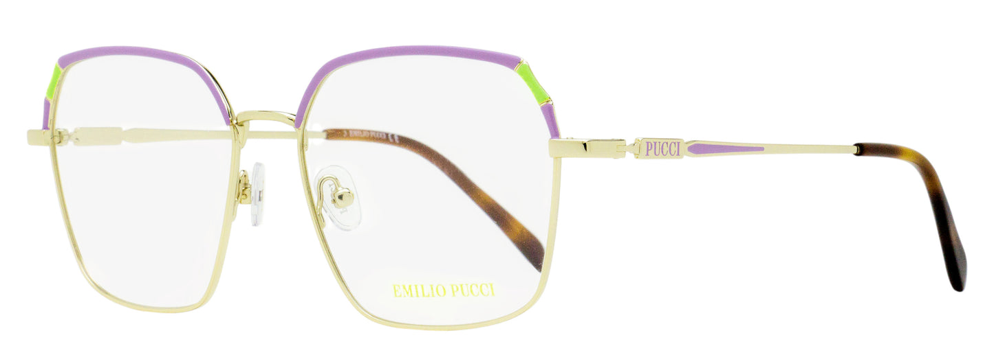 Pucci Slim Square Eyeglasses EP5210 032 Gold/Havana 54mm