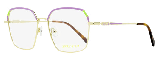 Pucci Slim Square Eyeglasses EP5210 032 Gold/Havana 54mm