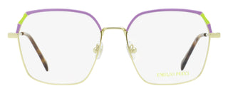 Pucci Slim Square Eyeglasses EP5210 032 Gold/Havana 54mm