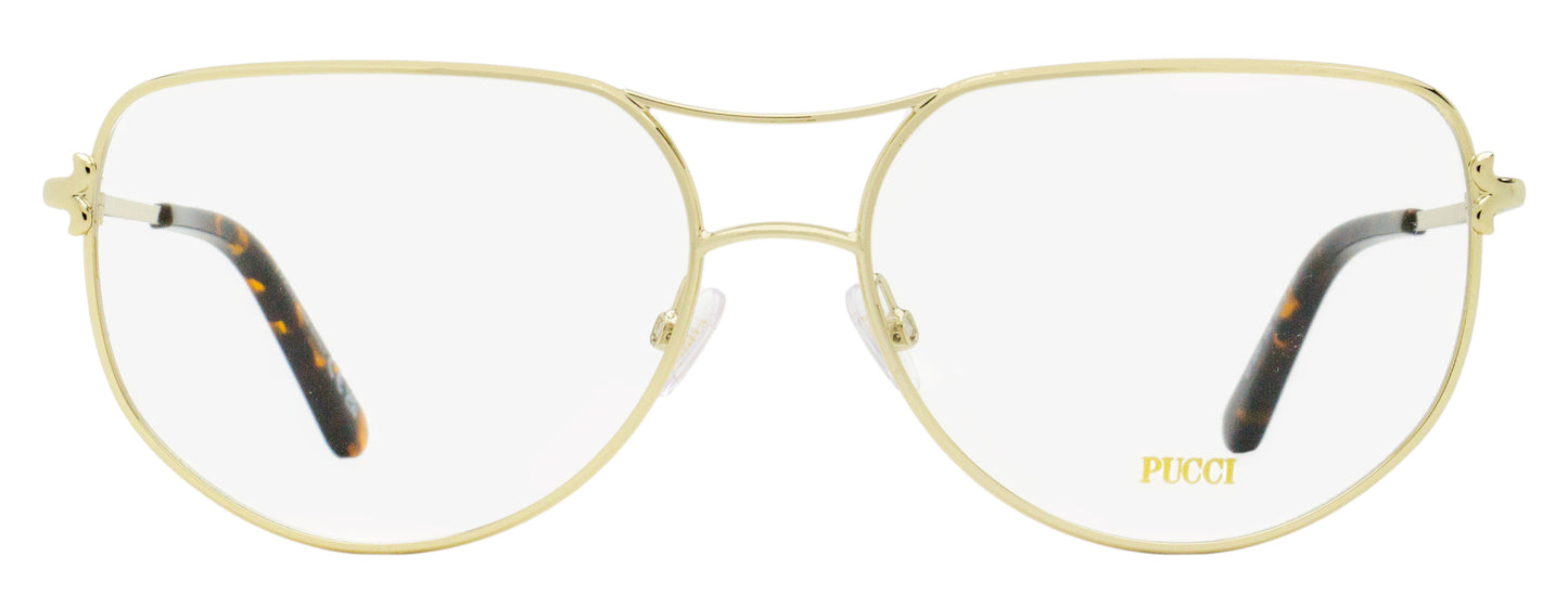 Pucci Clip-On Eyeglasses EP5247 032 Gold 59mm