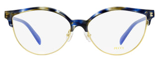 Pucci Oval Brow-Line Eyeglasses EP5259 055 Blue Havana/Gold 55mm