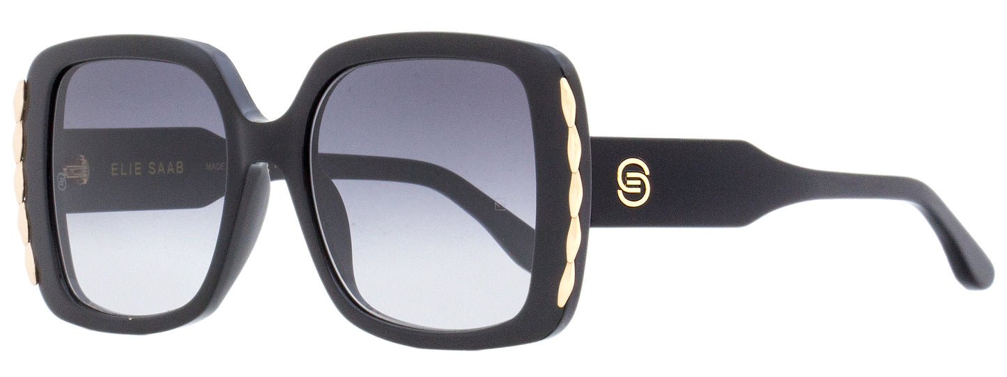 Elie Saab Square Sunglasses ES015/S 8079O Black/Gold 54mm