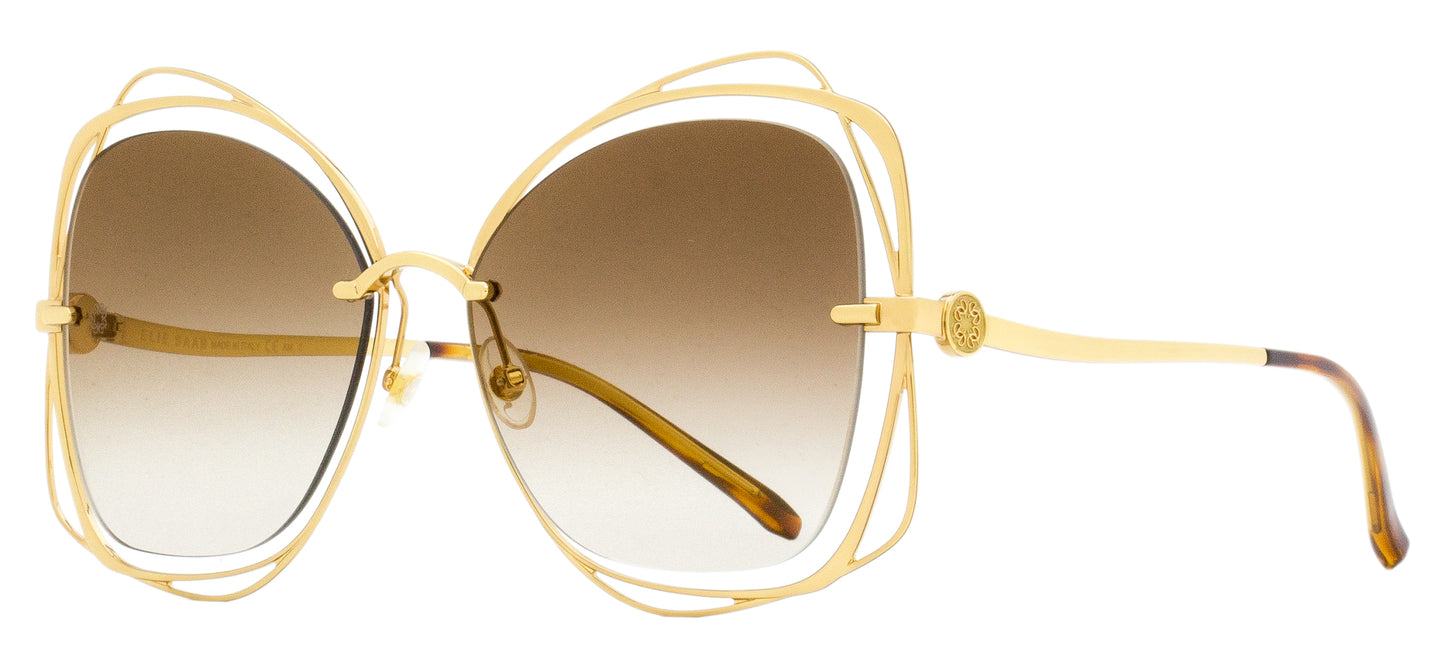 Elie Saab Halo Sunglasses ES043/S J5GVU Gold/Havana 59mm