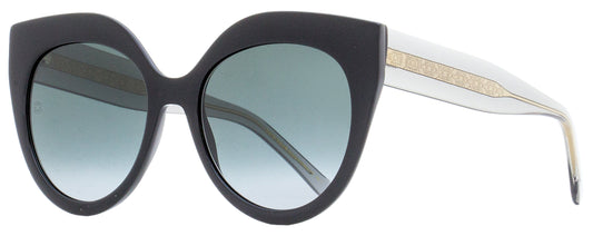 Elie Saab Cat Eye Sunglasses ES081/S 8079O Black/Transparent Gray 55mm