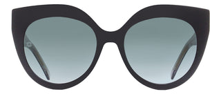 Elie Saab Cat Eye Sunglasses ES081/S 8079O Black/Transparent Gray 55mm