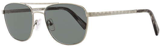 Zegna Rectangular Sunglasses EZ0071 14A Ruthenium/Gray 55mm 71