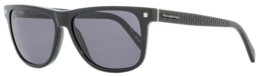 Zegna Rectangular Sunglasses EZ0074 01A Black 57mm 74