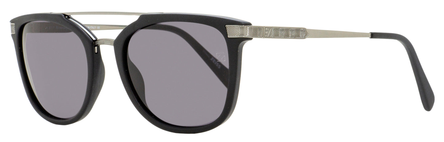 Zegna Rectangular Sunglasses EZ0078 02A Matte Black/Gunmetal 54mm 78