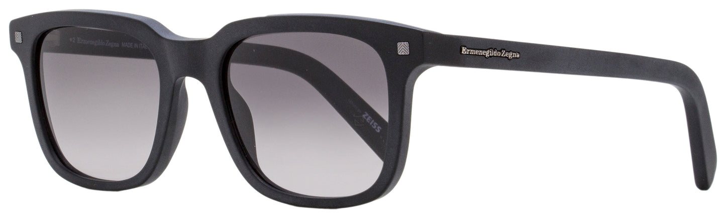 Zegna Rectangular Sunglasses EZ0090 01B Matte Black 51mm 90