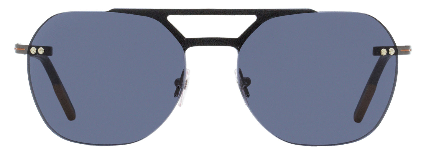 Zegna Brow Bar Sunglasses EZ0153 01A Black/Gunmetal 0mm 153