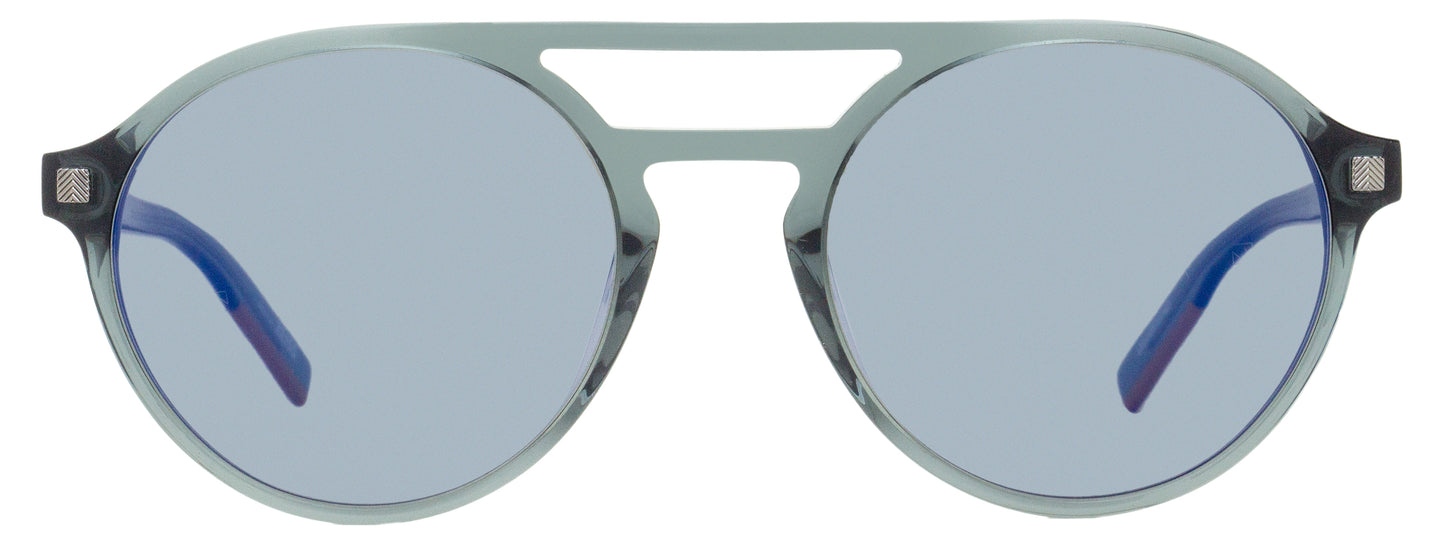 Zegna EZ0180 Round Sunglasses 20C Transparent Gray 54mm