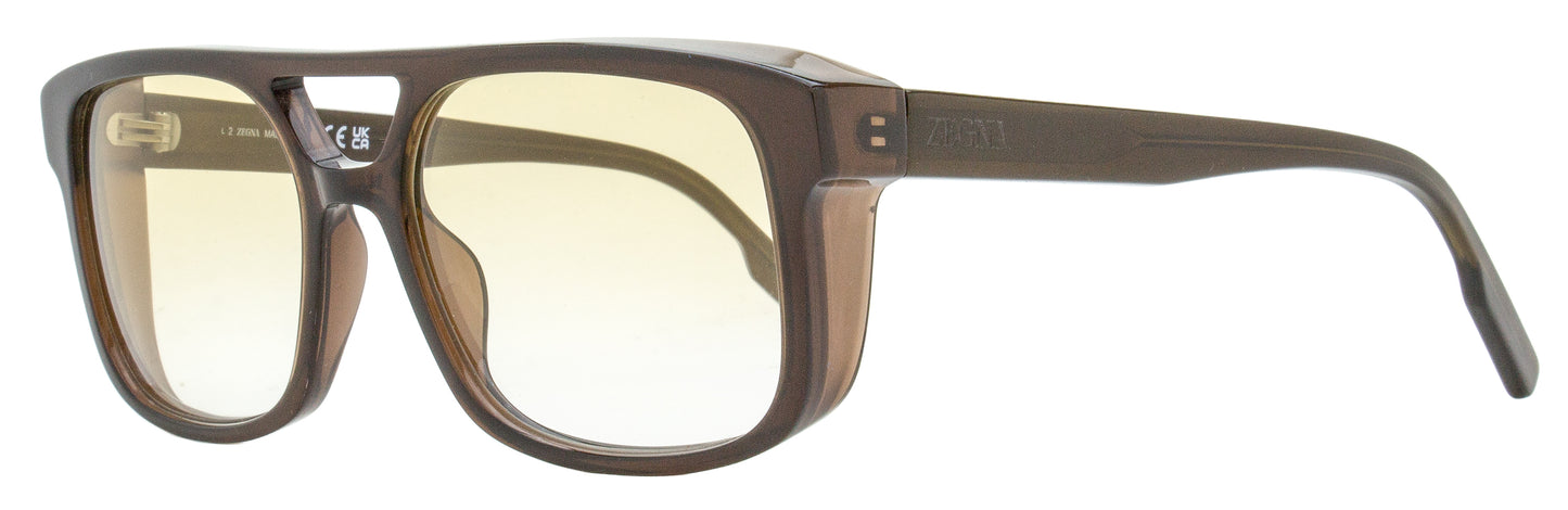 Zegna Square Sunglasses EZ0209 47F Brown 57mm