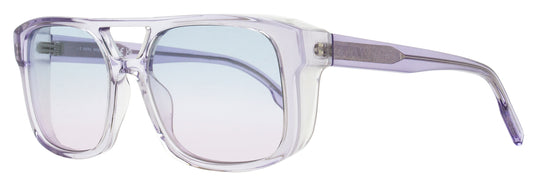 Zegna Square Sunglasses EZ0209 80W Transparent Lilac 57mm