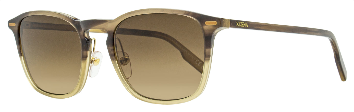 Zegna Leggerissimo Sunglasses EZ0211-H 48F Brown-Opal Melange 52mm