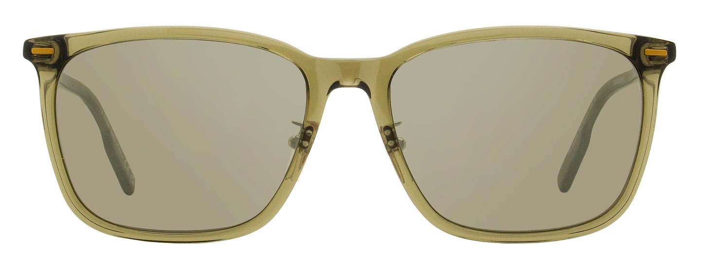 Zegna Classic Rectangular Sunglasses EZ0223-D 51J Transparent Mastic 57mm