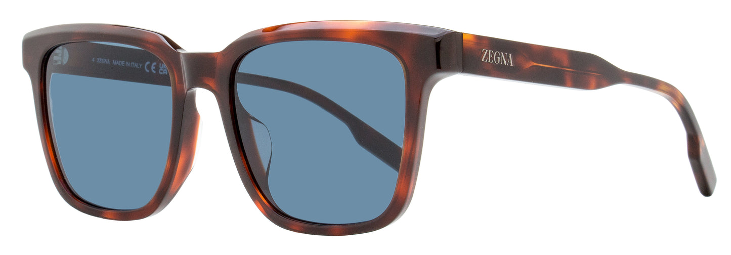 Zegna Square Sunglasses EZ0225-D 54V Red Havana 54mm