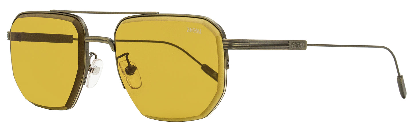 Zegna Semi-Rimless Sunglasses EZ0228-D 38E Matte Bronze 56mm