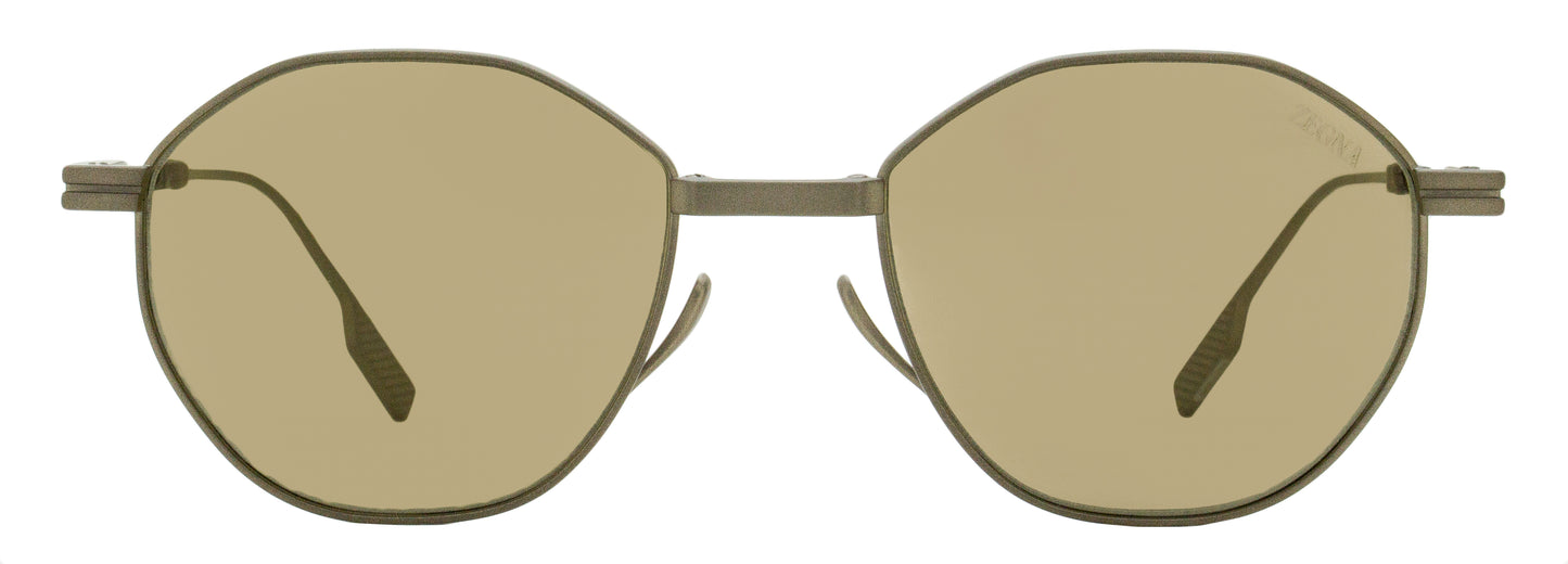 Zegna Titanium Folding Sunglasses EZ0247 34E Matte Bronze 53mm