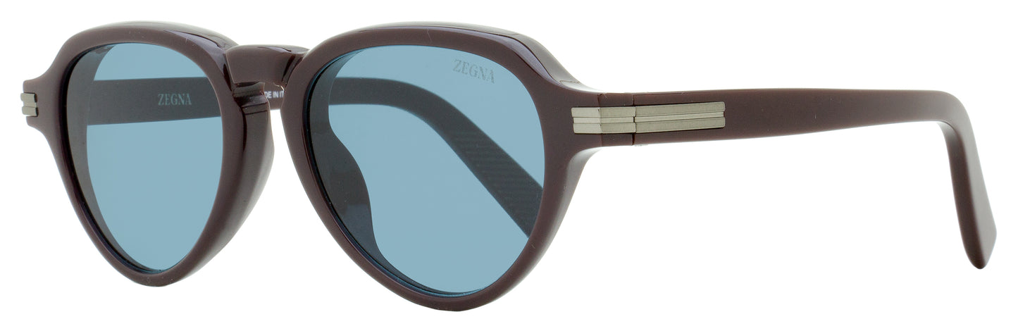 Zegna Acetate Pilot Sunglasses EZ0252 48V Violet Must 51mm