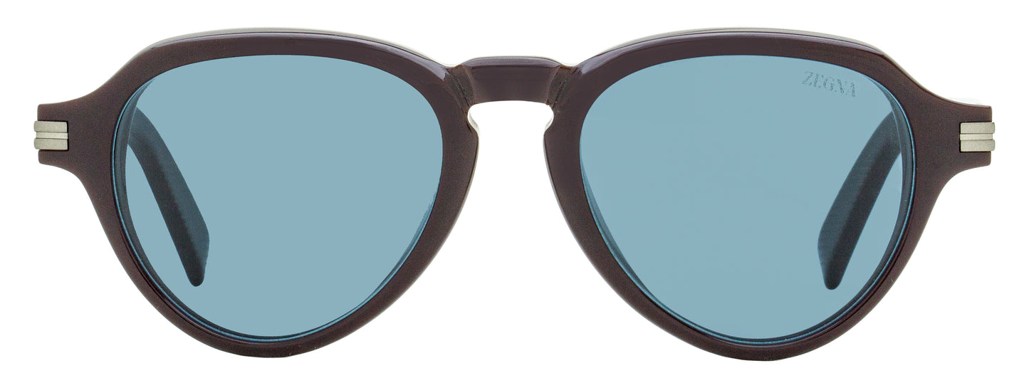 Zegna Acetate Pilot Sunglasses EZ0252 48V Violet Must 51mm