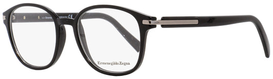 Zegna Oval Eyeglasses EZ5004 001 Black/Ruthenium 49mm 5004