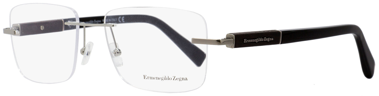 Zegna Rimless Eyeglasses EZ5035 014 Ruthenium/Black 56mm 5035