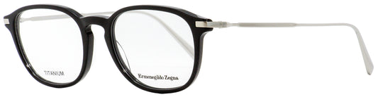 Zegna Oval Eyeglasses EZ5051 001 Black/Titanium 50mm 5051