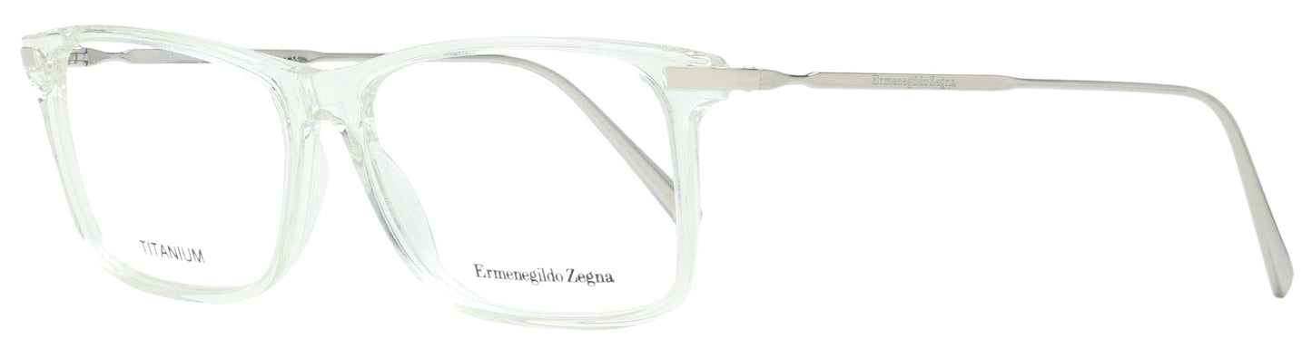 Zegna Rectangular Eyeglasses EZ5052 027 Transparent/Titanium 54mm 5052