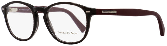 Zegna Oval Eyeglasses EZ5057 005 Black Stripe/Burgundy 49mm 5057