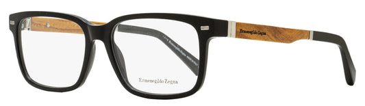 Zegna Rosewood Eyeglasses EZ5078 001 Black/Ruthenium 55mm 5078