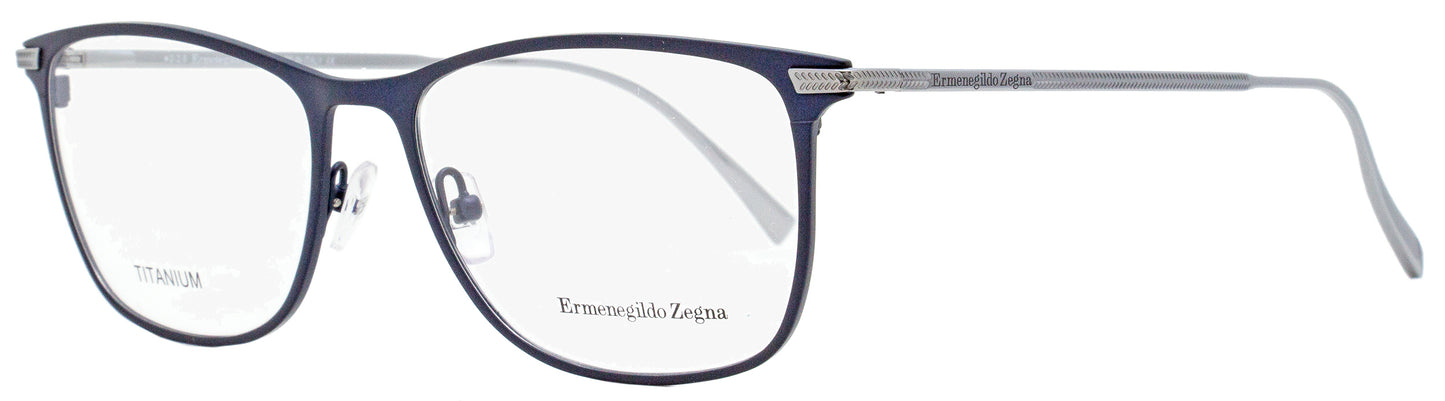 Zegna Rectangular Eyeglasses EZ5103 091 Matte Blue/Ruthenium 55mm 5103