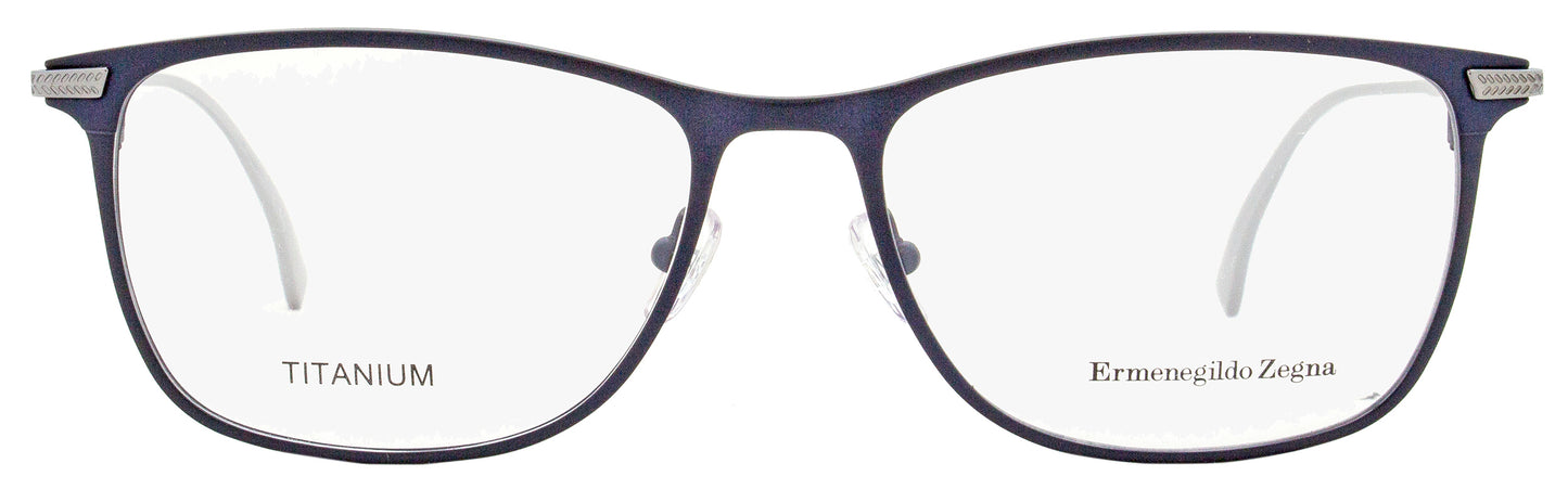 Zegna Rectangular Eyeglasses EZ5103 091 Matte Blue/Ruthenium 55mm 5103