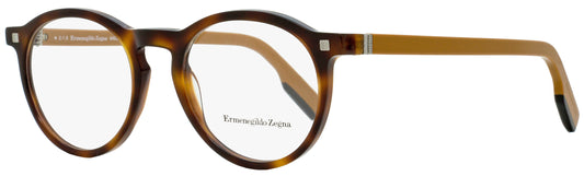 Zegna Round Eyeglasses EZ5122 056 Havana/Ochre 50mm 5122