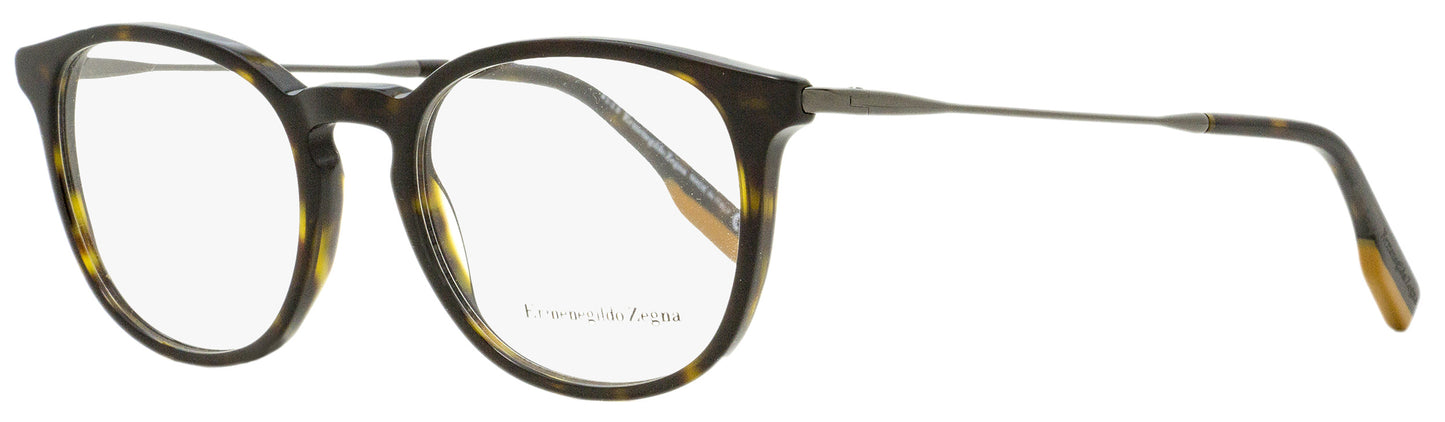 Zegna Oval Eyeglasses EZ5125 052 Dark Havana/Ruthenium 50mm 5125